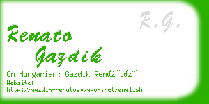 renato gazdik business card